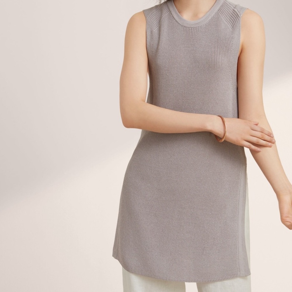 Aritzia Wilfred Palmier Sweater Vest-Gray- Size XS